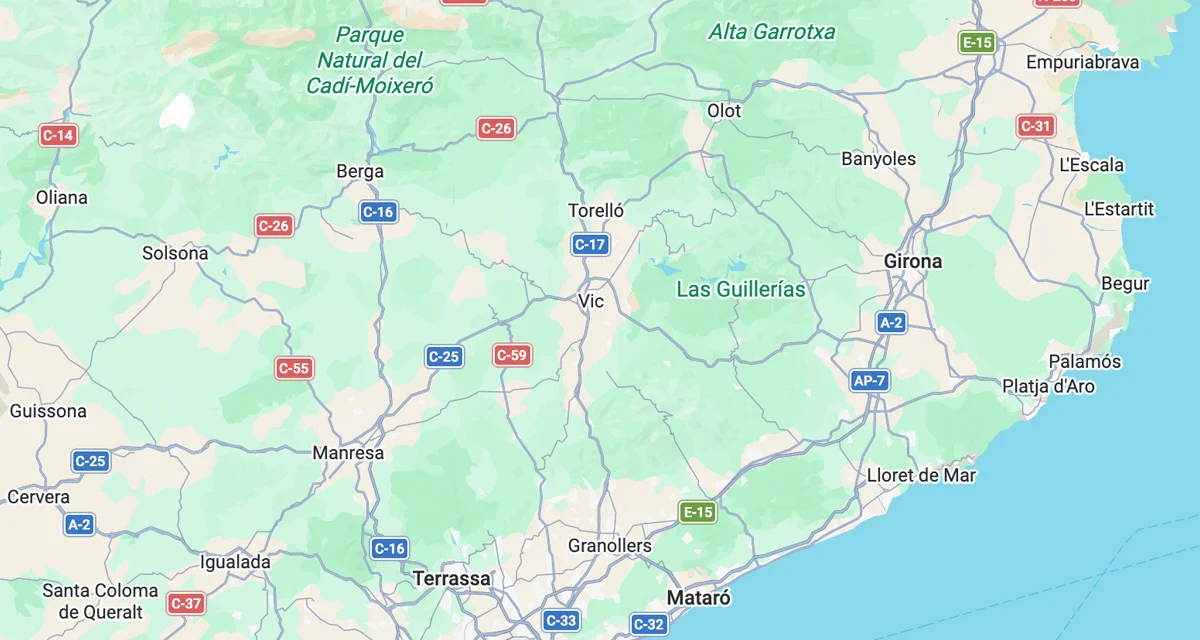 Mapa de la zona de influencia de EixBus